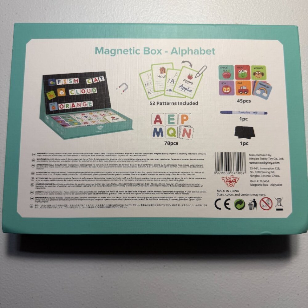 Magnetic Alphabet Learning Box for Kids 151pcs Letters & Flashcards Educational - Picture 4 of 4